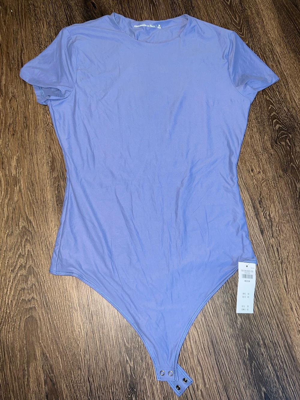 NWT Abercrombie & Fitch Blue Crewneck Bodysuit Size Medium